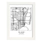 Poster con mapa de Miami. Lámina de Estados Unidos, con imágenes de mapas y carreteras-Artwork-Nacnic-A4-Marco Blanco-Nacnic Estudio SL