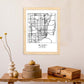 Poster con mapa de Miami. Lámina de Estados Unidos, con imágenes de mapas y carreteras-Artwork-Nacnic-Nacnic Estudio SL