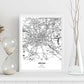 Poster con mapa de Milan - Italia. Láminas de ciudades de Italia con mares y ríos en color negro.-Artwork-Nacnic-Nacnic Estudio SL