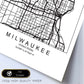 Poster con mapa de Milwaukee. Lámina de Estados Unidos, con imágenes de mapas y carreteras-Artwork-Nacnic-Nacnic Estudio SL