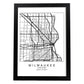 Poster con mapa de Milwaukee. Lámina de Estados Unidos, con imágenes de mapas y carreteras-Artwork-Nacnic-A3-Marco Negro-Nacnic Estudio SL