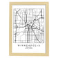 Poster con mapa de Minneapolis. Lámina de Estados Unidos, con imágenes de mapas y carreteras-Artwork-Nacnic-A3-Marco Madera clara-Nacnic Estudio SL