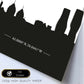 Poster con mapa de Mississauga - Canada. Láminas con Skyline de ciudades de Estados Unidos, Canada, Mexico con sombra negra.-Artwork-Nacnic-Nacnic Estudio SL