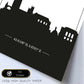 Poster con mapa de Montpellier - Francia. Láminas con Skyline de ciudades de Francia con sombra negra.-Artwork-Nacnic-Nacnic Estudio SL