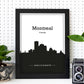 Poster con mapa de Montreal - Canada. Láminas con Skyline de ciudades de Estados Unidos, Canada, Mexico con sombra negra.-Artwork-Nacnic-Nacnic Estudio SL