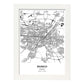 Poster con mapa de Munich - Alemania. Láminas de ciudades de Alemania con mares y ríos en color negro.-Artwork-Nacnic-A3-Marco Blanco-Nacnic Estudio SL