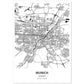 Poster con mapa de Munich - Alemania. Láminas de ciudades de Alemania con mares y ríos en color negro.-Artwork-Nacnic-A4-Sin marco-Nacnic Estudio SL