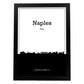 Poster con mapa de Naples - Italia. Láminas con Skyline de ciudades de Italia con sombra negra.-Artwork-Nacnic-A3-Marco Negro-Nacnic Estudio SL