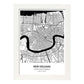 Poster con mapa de New Orleans - USA. Láminas de ciudades de Estados Unidos con mares y ríos en color negro.-Artwork-Nacnic-A4-Marco Blanco-Nacnic Estudio SL