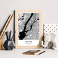 Poster con mapa de New York - USA. Láminas de ciudades de Estados Unidos con mares y ríos en color negro.-Artwork-Nacnic-Nacnic Estudio SL