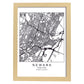 Poster con mapa de Newark. Lámina de Estados Unidos, con imágenes de mapas y carreteras-Artwork-Nacnic-A3-Marco Madera clara-Nacnic Estudio SL
