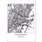 Poster con mapa de Newark. Lámina de Estados Unidos, con imágenes de mapas y carreteras-Artwork-Nacnic-A4-Sin marco-Nacnic Estudio SL