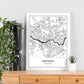 Poster con mapa de NewCastle - Reino Unido. Láminas de ciudades de Reino Unido con mares y ríos en color negro.-Artwork-Nacnic-Nacnic Estudio SL