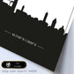 Poster con mapa de Nice - Francia. Láminas con Skyline de ciudades de Francia con sombra negra.-Artwork-Nacnic-Nacnic Estudio SL