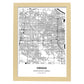 Poster con mapa de Oklahoma City - USA. Láminas de ciudades de Estados Unidos con mares y ríos en color negro.-Artwork-Nacnic-A3-Marco Madera clara-Nacnic Estudio SL