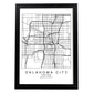 Poster con mapa de Oklahoma. Lámina de Estados Unidos, con imágenes de mapas y carreteras-Artwork-Nacnic-A3-Marco Negro-Nacnic Estudio SL