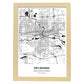 Poster con mapa de Omaha - USA. Láminas de ciudades de Estados Unidos con mares y ríos en color negro.-Artwork-Nacnic-A4-Marco Madera clara-Nacnic Estudio SL
