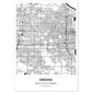 Poster con mapa de Omaha - USA. Láminas de ciudades de Estados Unidos con mares y ríos en color negro.-Artwork-Nacnic-A4-Sin marco-Nacnic Estudio SL