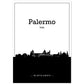 Poster con mapa de Palermo - Italia. Láminas con Skyline de ciudades de Italia con sombra negra.-Artwork-Nacnic-A4-Sin marco-Nacnic Estudio SL