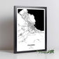 Poster con mapa de Palermo - Italia. Láminas de ciudades de Italia con mares y ríos en color negro.-Artwork-Nacnic-Nacnic Estudio SL