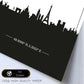 Poster con mapa de Paris - Francia. Láminas con Skyline de ciudades de Francia con sombra negra.-Artwork-Nacnic-Nacnic Estudio SL