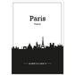 Poster con mapa de Paris - Francia. Láminas con Skyline de ciudades de Francia con sombra negra.-Artwork-Nacnic-A4-Sin marco-Nacnic Estudio SL