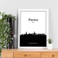 Poster con mapa de Parma - Italia. Láminas con Skyline de ciudades de Italia con sombra negra.-Artwork-Nacnic-Nacnic Estudio SL