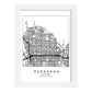 Poster con mapa de Pasadena. Lámina de Estados Unidos, con imágenes de mapas y carreteras-Artwork-Nacnic-A3-Marco Blanco-Nacnic Estudio SL
