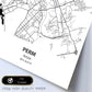 Poster con mapa de Perm - Rusia. Láminas de ciudades de Asia con mares y ríos en color negro.-Artwork-Nacnic-Nacnic Estudio SL