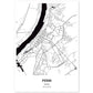 Poster con mapa de Perm - Rusia. Láminas de ciudades de Asia con mares y ríos en color negro.-Artwork-Nacnic-A4-Sin marco-Nacnic Estudio SL
