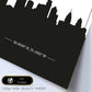 Poster con mapa de Philadelphia - USA. Láminas con Skyline de ciudades de Estados Unidos, Canada, Mexico con sombra negra.-Artwork-Nacnic-Nacnic Estudio SL