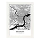 Poster con mapa de Philadelphia - USA. Láminas de ciudades de Estados Unidos con mares y ríos en color negro.-Artwork-Nacnic-A3-Marco Blanco-Nacnic Estudio SL