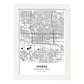 Poster con mapa de Phoenix - USA. Láminas de ciudades de Estados Unidos con mares y ríos en color negro.-Artwork-Nacnic-A3-Marco Blanco-Nacnic Estudio SL