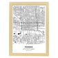 Poster con mapa de Phoenix - USA. Láminas de ciudades de Estados Unidos con mares y ríos en color negro.-Artwork-Nacnic-A3-Marco Madera clara-Nacnic Estudio SL