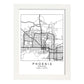 Poster con mapa de Phoenix. Lámina de Estados Unidos, con imágenes de mapas y carreteras-Artwork-Nacnic-A3-Marco Blanco-Nacnic Estudio SL