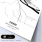 Poster con mapa de Pierre - USA. Láminas de ciudades de Estados Unidos con mares y ríos en color negro.-Artwork-Nacnic-Nacnic Estudio SL
