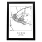 Poster con mapa de Pierre. Lámina de Estados Unidos, con imágenes de mapas y carreteras-Artwork-Nacnic-A4-Marco Negro-Nacnic Estudio SL