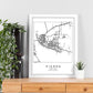 Poster con mapa de Pierre. Lámina de Estados Unidos, con imágenes de mapas y carreteras-Artwork-Nacnic-Nacnic Estudio SL