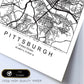 Poster con mapa de Pittsburgh. Lámina de Estados Unidos, con imágenes de mapas y carreteras-Artwork-Nacnic-Nacnic Estudio SL