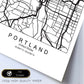 Poster con mapa de Portland. Lámina de Estados Unidos, con imágenes de mapas y carreteras-Artwork-Nacnic-Nacnic Estudio SL