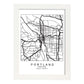 Poster con mapa de Portland. Lámina de Estados Unidos, con imágenes de mapas y carreteras-Artwork-Nacnic-A3-Marco Blanco-Nacnic Estudio SL