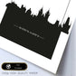 Poster con mapa de Prague - Republica Checa. Láminas con Skyline de ciudades de Europa con sombra negra.-Artwork-Nacnic-Nacnic Estudio SL