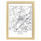 Poster con mapa de Princeton. Lámina de Estados Unidos, con imágenes de mapas y carreteras-Artwork-Nacnic-A4-Marco Madera clara-Nacnic Estudio SL