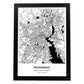 Poster con mapa de Providence - USA. Láminas de ciudades de Estados Unidos con mares y ríos en color negro.-Artwork-Nacnic-A3-Marco Negro-Nacnic Estudio SL