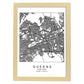Poster con mapa de Queens. Lámina de Estados Unidos, con imágenes de mapas y carreteras-Artwork-Nacnic-A3-Marco Madera clara-Nacnic Estudio SL