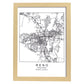 Poster con mapa de Reno. Lámina de Estados Unidos, con imágenes de mapas y carreteras-Artwork-Nacnic-A3-Marco Madera clara-Nacnic Estudio SL