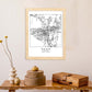 Poster con mapa de Reno. Lámina de Estados Unidos, con imágenes de mapas y carreteras-Artwork-Nacnic-Nacnic Estudio SL