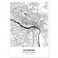 Poster con mapa de Richmond - USA. Láminas de ciudades de Estados Unidos con mares y ríos en color negro.-Artwork-Nacnic-A4-Sin marco-Nacnic Estudio SL