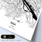 Poster con mapa de Riga - Latvia. Láminas de ciudades de Europa con mares y ríos en color negro.-Artwork-Nacnic-Nacnic Estudio SL