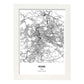 Poster con mapa de Rome - Italia. Láminas de ciudades de Italia con mares y ríos en color negro.-Artwork-Nacnic-A3-Marco Blanco-Nacnic Estudio SL